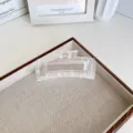 Grande pince à cheveux carrée transparente élégante pour cheveux épais style minimaliste - Grand Carreaux / 10.5cm / Blanc Clair