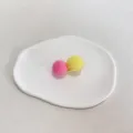 Barrette à cheveux à pompons rose et jaune pour filles au style mignon et élégant - Jaune et Rose Pêche