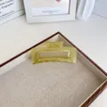 Grande pince à cheveux carrée jaune translucide pour coiffage de cheveux épais - Grand Carreaux / 10.5cm / Vert Gelée