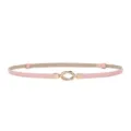 Cintura sottile in pelle rosa da donna con elegante fibbia a nodo dorato accessorio vita - Rosa