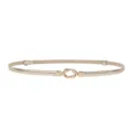 Elegant thin gold waist belt for women, featuring a stylish metal knot buckle design. - Gold
