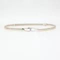 Minimalist thin leather belt for women stylish metal hook buckle dress waist accessory - Gold
