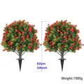 Detail view showing the 24 inch height and 1900g weight of artificial rose stakes - 2 Pcs/Set / Rose Topiary Tree