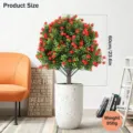 Detailed dimension view of artificial rose topiary tree measuring 60cm in height - 1 Piece / Rose Topiary Tree