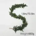 Realistic 1.8m Norfolk pine garland SKU variant weighing 660g for holiday decor - 1.8m (45 Tips)