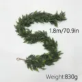 1.8m Norfolk pine artificial garland for fireplace and stairs decoration, 830g weight - 1.8m (66 Tips)