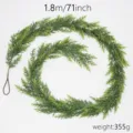 Realistic 1.8m artificial Norfolk pine garland for Christmas holiday decorations - 1.8m 32-Head (Norfolk Pine)