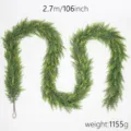 2.7m Norfolk pine artificial cedar garland Christmas greenery decoration 106 inch - 2.7m 112-Head (Norfolk Pine)