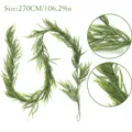 270cm artificial pine needle and cypress garland for Christmas table and home decor - High Quality Real Touch Style / 270cm / Real Touch Green