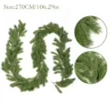 270cm artificial pine needle garland for Christmas home decoration - Single Color Pine Style / 270cm / Forest Green