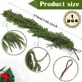 Detailed view of 270cm Norfolk pine Christmas garland for stair and mantel decor - 10-Fork Norfolk Pine Garland (10-Fork Pine) / 1.8 Meters (30 Tips)