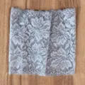 Detailed shot of breathable lace arm sleeve for tattoo and scar cover, grey upper arm warmer. - One Size (40-52kg) 15cm / Grey One Pair (2 Pcs)