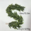 1.8m Norfolk Pine artificial garland, realistic decorative greenery 1270g weight - 1.8m (126 Tips)