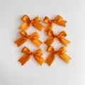 Orange satin hair bows cute ribbon hair clips vibrant dopamine hair accessories for women - Orange Pink Bow Hair Clip (Single Piece)