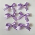 Purple satin bow hair clips set of six, elegant ribbon hair accessories for women. - Deep Purple Bow Hair Clip (Single)