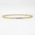 Women's slim gold dress belt with metallic buckle, elegant accessory for sweater and suit. - Gold