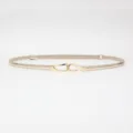 Gouden smalle metalen damesjurkgordel, stijlvol accessoire met haakgesp voor dagelijks. - Goud