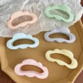 Lot de grandes pinces à cheveux nuages aux couleurs crème pastel pour cheveux épais - Style Nuage / 10.5cm / Multicolore
