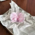 Elegant pink Phalaenopsis orchid hair claw clip made of realistic silk fabric. - Duckbill Hair Clips / Light Pink