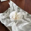 Elegant large off-white fabric orchid flower hair claw clip for thick hair styling - Duckbill Hair Clips / Champagne