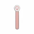 Cute cat paw PU leather spanking paddle adult couple bondage novelty flirt toy detail view. - Cat Paw Paddle / Pink