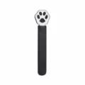 Black PU leather cat paw spanking paddle BDSM adult flirt toy detail view 22.4x5.7cm - Cat Paw Paddle / Black