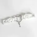 White Gothic Lolita Bat Wing Thigh Garter Y2K Punk Leg Ring Harajuku Thigh Band - Pendant Style - White Little Devil Leg Ring