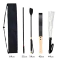 Adult BDSM bondage whip set leather flogger paddle and restraint gear set 5 pieces. - Value 4-Piece Set with Storage Bag 1