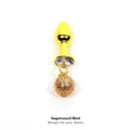 Gold metal adult toy with crystal spacer and hollow engraved bell pendant for unique experience. - Gold Palace Bell Metal Plug 1.8cm