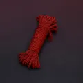 Red Japanese Shibari Rope Decorative Silk Cord Artistic Bondage Cord for Craft DIY Art - Silk Cord / 5M without Metal Tip / Burgundy