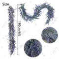 Detailed view and 6ft size measurement of artificial lavender garland vine for home decor - Lavender Garland (OPP Pack)