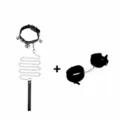 BDSM Lederhalsband Metallkette Lehne und flauschige Handschellen Set für Paare Spielzeug. - Drei-Glocken Choker mit Leder Handschellen Set / Schwarz