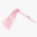 Frusta flogger in pelle rosa giocattolo BDSM per adulti con rivetti e cinturino da polso giochi. - Frusta Flogger / Rosa