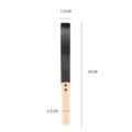 Black leather paddle with wooden handle for roleplay and props, long size 39cm for versatile use. - Short Wooden Handle Paddle 1