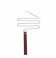 Red leather metal chain leash collar stylish alternative accessory adult novelty item - Red Leash