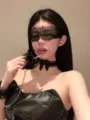 Black lace choker necklace with bow bell and chain, gothic style fashion jewelry accessory for women. - Eye Patch