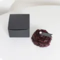 Dark purple peony flower shaped low temperature candle with black gift box for romantic use. - Gilt Deep Red