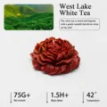 Rose peony scented candle, dark red with gold glitter finish, romantic gift choice. - Westin White Tea Fragrance / About Seventy Grams