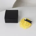 Yellow peony scented massage candle with black gift box for romantic couples and relaxation. - Silver-Plated Yellow