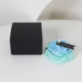 Blue peony scented candle with gift box for romantic atmosphere and home decor relaxation. - Silver-Plated Green Blue