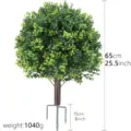 65cm artificial boxwood topiary tree with ground stake for outdoor garden decoration - Boxwood Ball Without Flowers