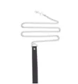 Black leather choker metal chain necklace fashion accessory for women daily wear elegant style - Extension Chain, Approx. 120cm