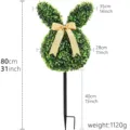 Artificial green boxwood topiary bunny Easter garden stake decoration 80cm height - Rabbit Stake Style-G (80cm)