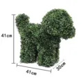 Artificial green boxwood topiary dog garden sculpture decor, size 41 x 41 x 30 cm - Dog Ornament Style-K