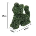 Artificial dog-shaped topiary plant decoration for garden, dimensions 51x51x25cm - Dog Ornament Style-N