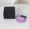 Purple peony shaped scented candle with black gift box, romantic aromatherapy wax for home decor. - Silver-Plated Gradient Purple