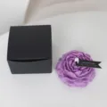 Purple peony scented wax candle with black gift box, romantic creative home decor. - Silver-Plated Purple