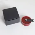 Low temperature aromatherapy massage candle in dark red color with black gift box set. - Low Temperature Small Tea Wax