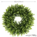 Luxe 60cm groene kunstmatige buisboomkrans voor voordeur en muurdecoratie huis - 60CM (Kale Stijl)