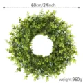 Ghirlanda di eucalipto artificiale da 60cm per decorazione di porte e pareti esterne - Stile Eucalipto / 60CM